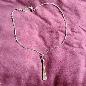 Silver and gold tone necklace